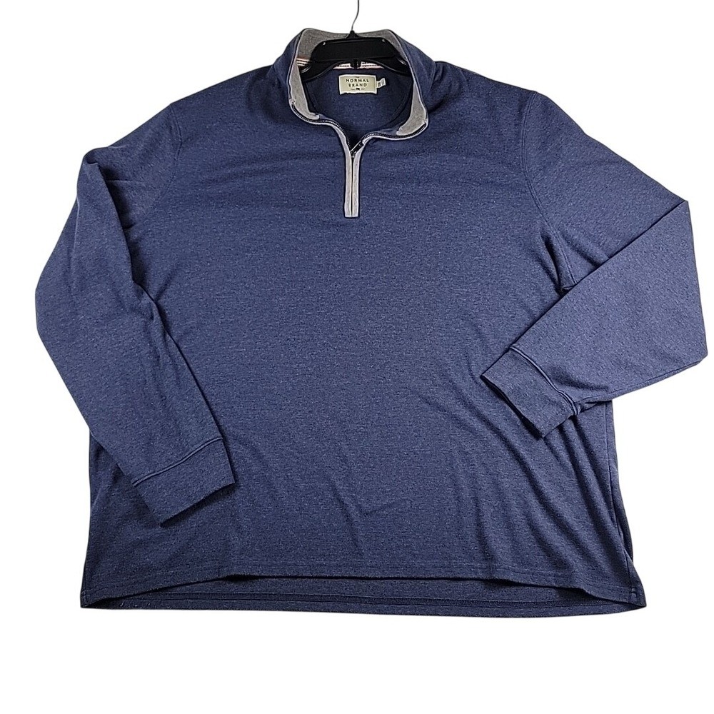 The Normal Brand Mens 3XL 1/4 Zip Pullover Blue Outdoor Golf Hiking Gorpcore